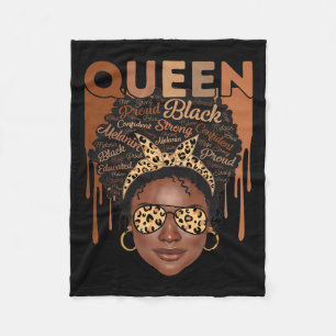 Manta Polar Mujer negra educada fuerte melanina reina africana