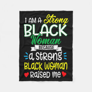 Manta Polar Mujer Negra Fuerte Me Crió Camiseta de Melanina pa