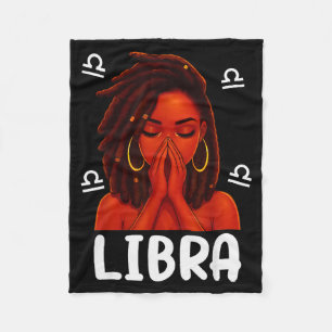 Manta Polar Mujer negra libra loca reza cristiana cumpleaños z