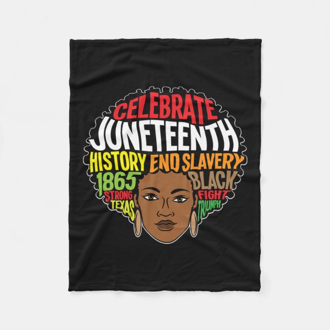 Manta Polar Mujeres afro melaninas Chicas africanas anhelan li (Anverso)