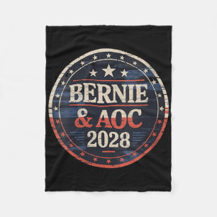 Manta Polar Mujeres Bernie Sanders Y Aoc 2028 Presidenta C