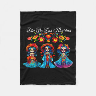 Manta Polar Mujeres Calavera Día De Los Muertos Catrina