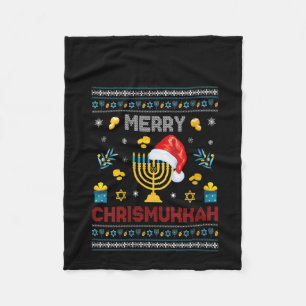 Manta Polar Mujeres felices Navidades de Chrismukkah Funny Han
