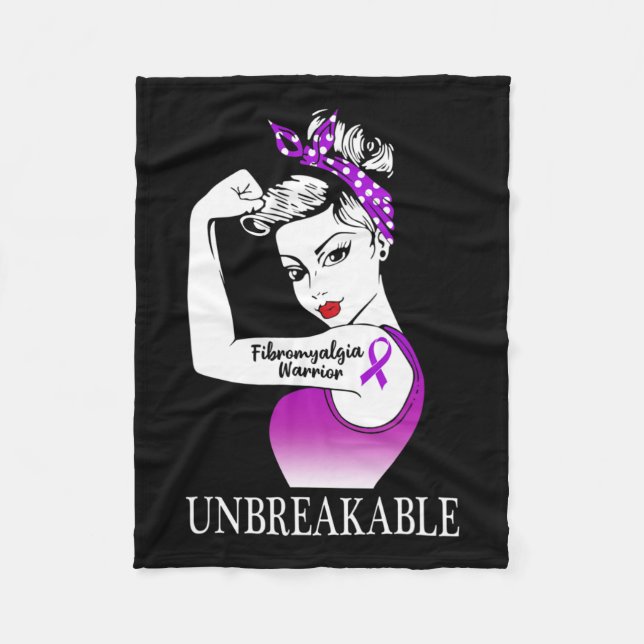 Manta Polar Mujeres fuertes e inquebrantables (Anverso)