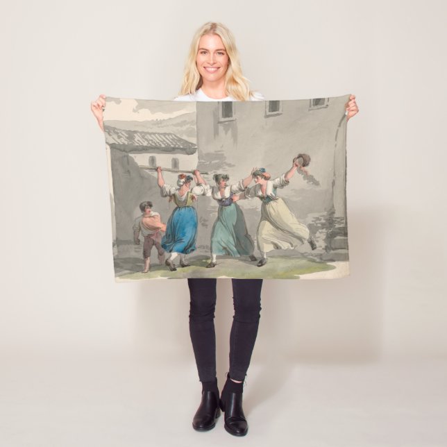 Manta Polar Mujeres luchando en Roma, Italia (Escena histórica (In situ)