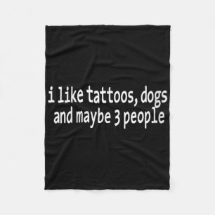 Manta Polar Mujeres Me Gustan Tatuajes Perros Y Quizás 3 Perso