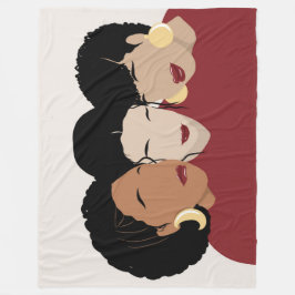 Manta Polar Mujeres negras, hermanas amigas