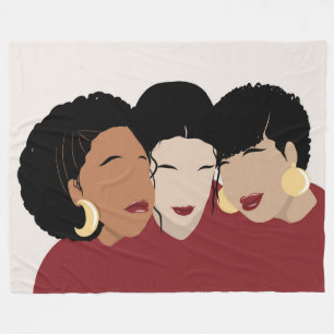 Manta Polar Mujeres negras, hermanas amigas
