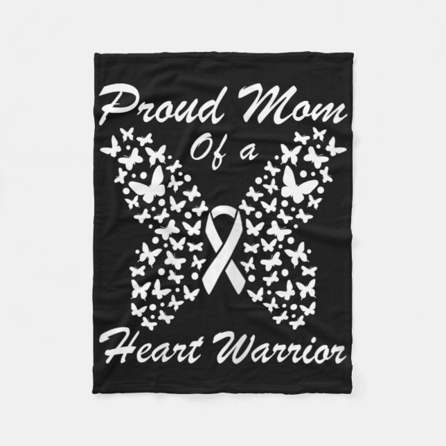 Manta Polar Mujeres Orgullosas Mamá De Una Enfermedad Cardíaca (Anverso)