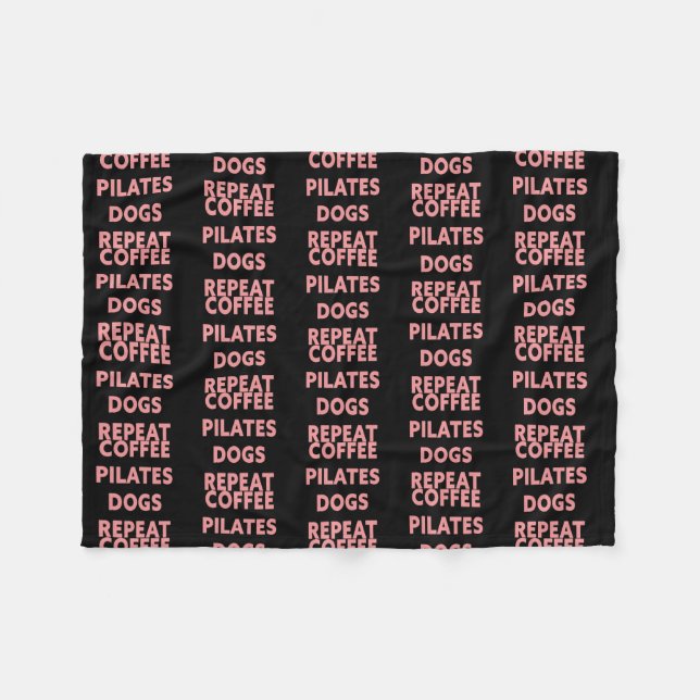 Manta Polar Mujeres Pilatos de café Perros repiten  (Frente (Horizontal))