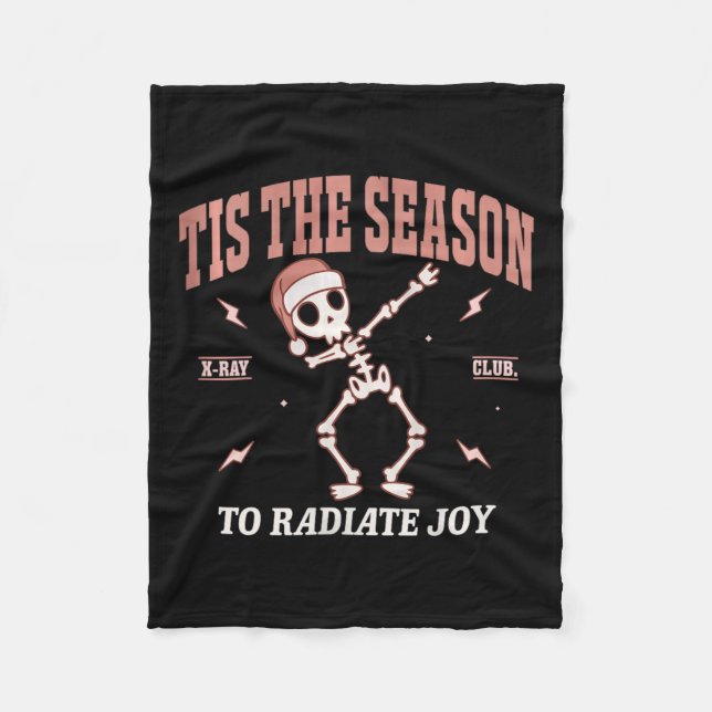 Manta Polar Mujeres radian joy rad Navidades de radiología (Anverso)