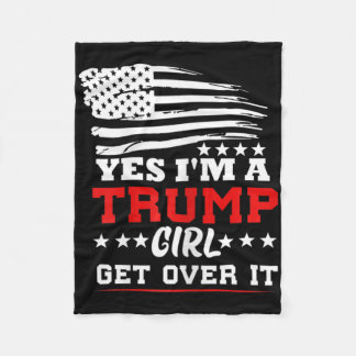 Manta Polar Mujeres Sí Soy Una Chica De Trump Superarlo - Potu
