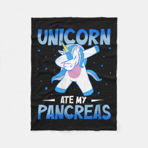 Manta Polar Mujeres Unicornio se comen mi páncreas V-cuello