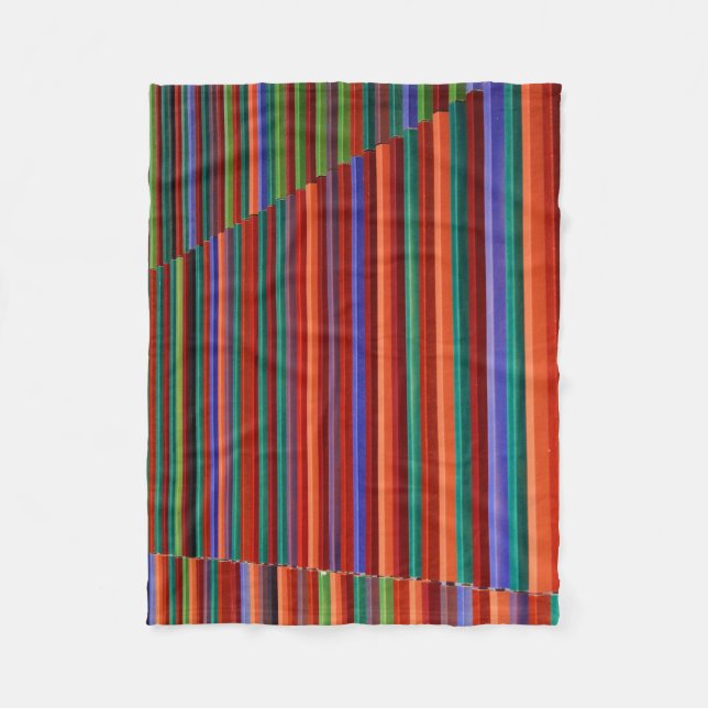 Manta Polar Multicolored striped illustration (Anverso)