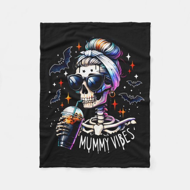 Manta Polar Mummy Vibes Skeleton Coffee Mom Soky Season Hallow (Anverso)