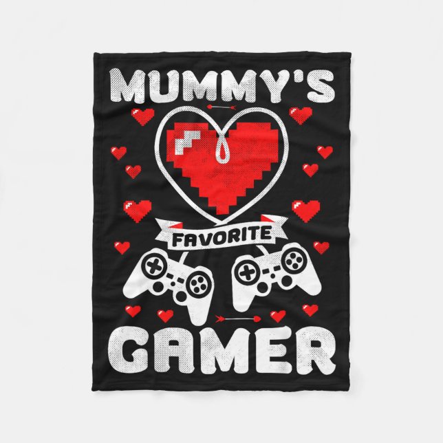 Manta Polar Mummy's Favorite Gamer Funny Boys Kids Valentine's (Anverso)