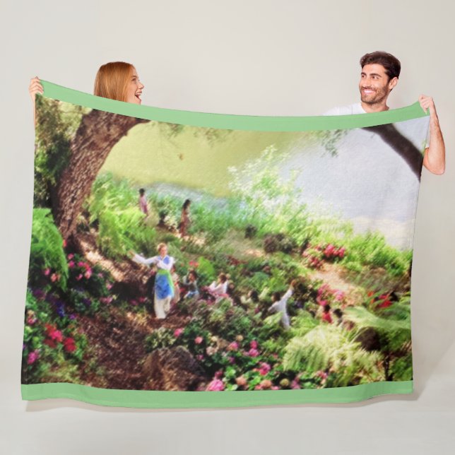 Manta Polar MUNDO ES UNA MESA DE Fleece CÍRCULO (In situ)