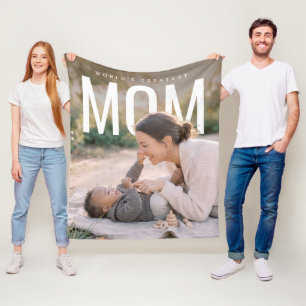 Manta Polar Mundo PhotoPop La Mejor Mamá Foto Personalizada
