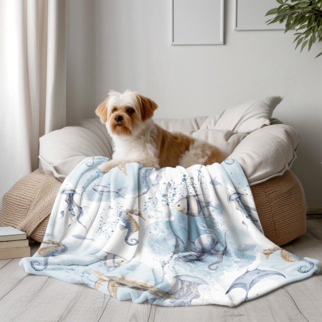 Manta Polar Mundo submarino caprichoso - Patrón de criaturas m (Subido por el creador)