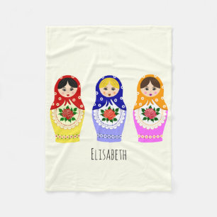 Manta Polar Muñecas rusas del matryoshka