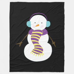 Manta Polar Muñeco de nieve de encargo hermoso del navidad
