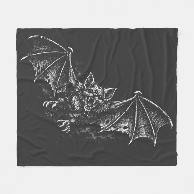 Manta Polar Murciélago en Picada - por BurnsInHell (Frente (Horizontal))
