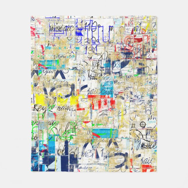 Manta Polar Muro de la calle del graffiti. Grunge wallart, cal (Anverso)