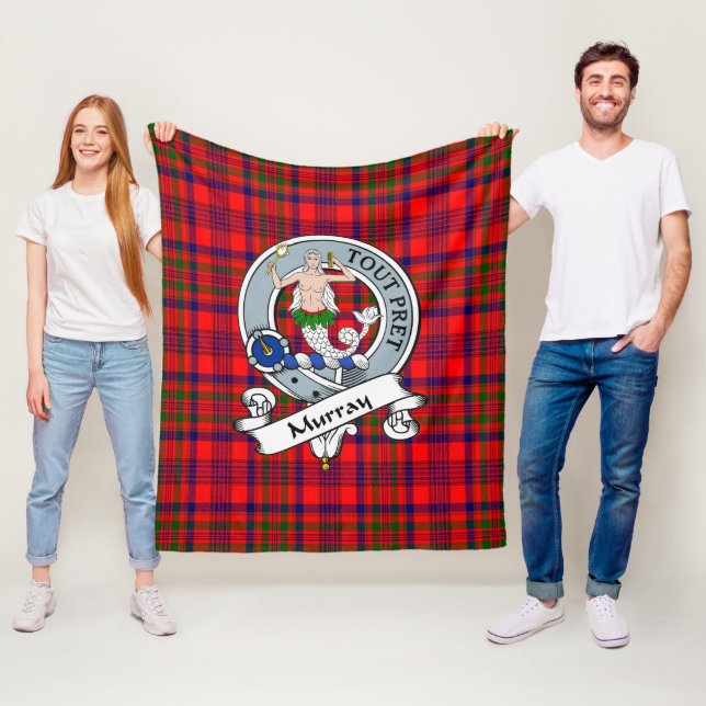 Manta Polar Murray Dysart de Tulloch Clan Badge Tartan Plaid (In situ)