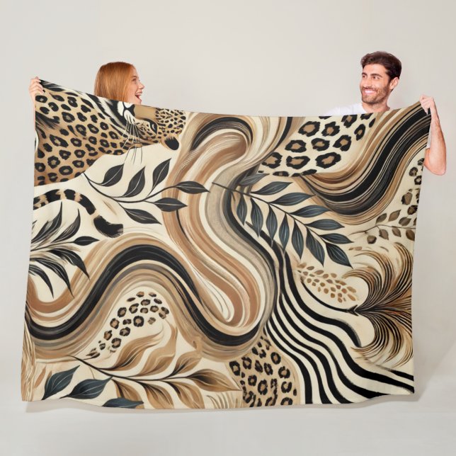 Manta Polar Murugi Luxe Beddings Savanna Luxe Fleece Blanket, (In situ)