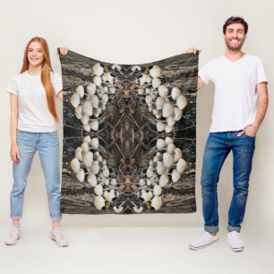 Manta Polar Musgos salvajes blancos Resumen Patrón de la Natur