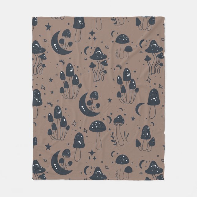 Manta Polar Mushroom & Moon Cosy Blanket (Anverso)