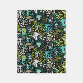 Manta Polar Mushroom retro verde azulado