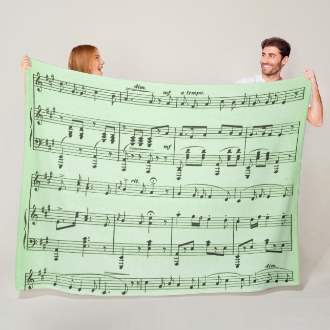 Manta Polar Música de hoja verde (In situ)