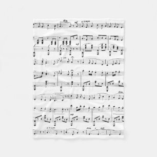 Manta Polar Música de hojas blancas