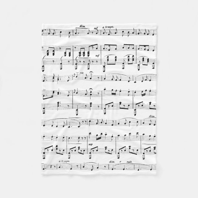 Manta Polar Música de hojas blancas (Anverso)