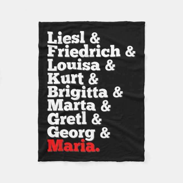 Manta Polar Música De La Familia Von Trapp (Anverso)