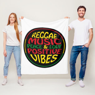 Manta Polar Música de reggae con dichos y citas positivas