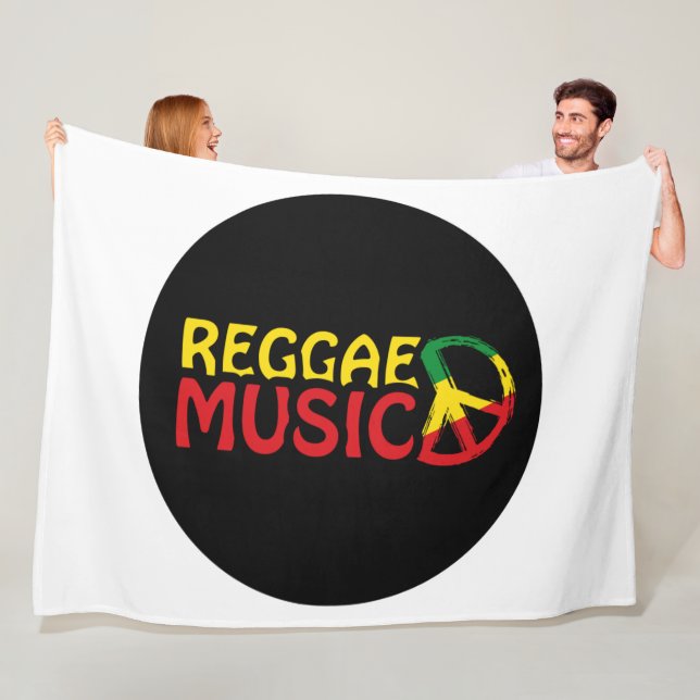 Manta Polar Música de reggae - modelo2b-círculo-negro (In situ)