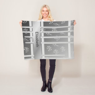 Manta Polar música, nota, clef, banda, símbolo, brillante, ele