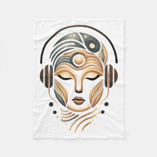 Manta Polar Música Zen Minimalista Diosa Geométrica Abstracta