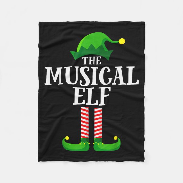 Manta Polar Musical Elf Matching Family Group Christmas Party  (Anverso)