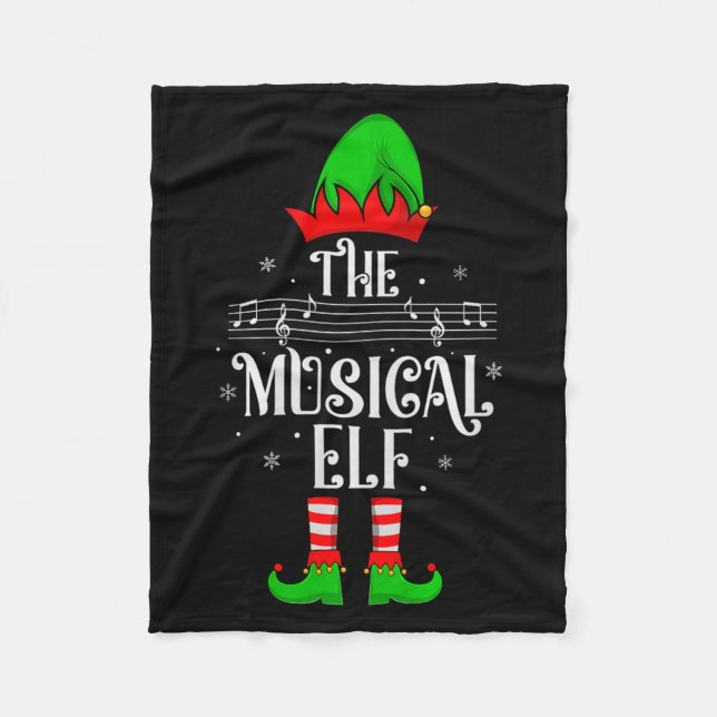 Manta Polar Musical Elf Xmas Christmas Matching Family Elf Squ (Anverso)