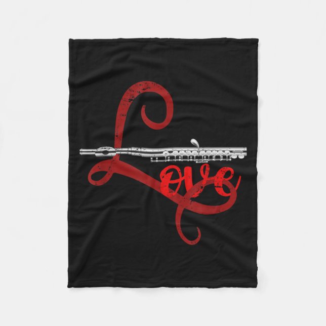 Manta Polar Musician Flutist Valentines Day Gift Orchestra Flu (Anverso)