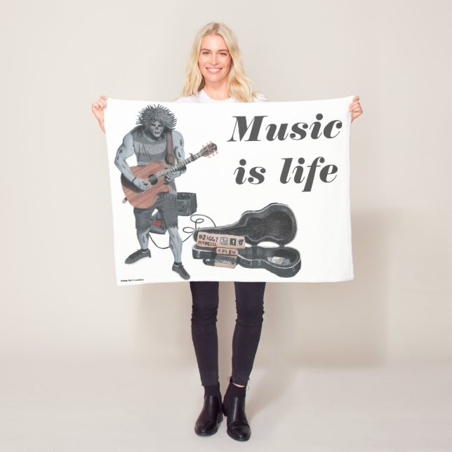 Manta Polar Músico de rock de guitarra zombi Fantasy Art Blank