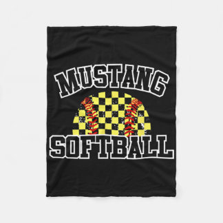 Manta Polar Mustangs Softll Mom Mustangs School Spirit Sports 