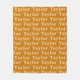 Manta Polar Mustard Autumn Nombre repetitivo personalizado