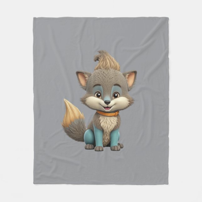 Manta Polar Muy lindo Fox (Anverso)