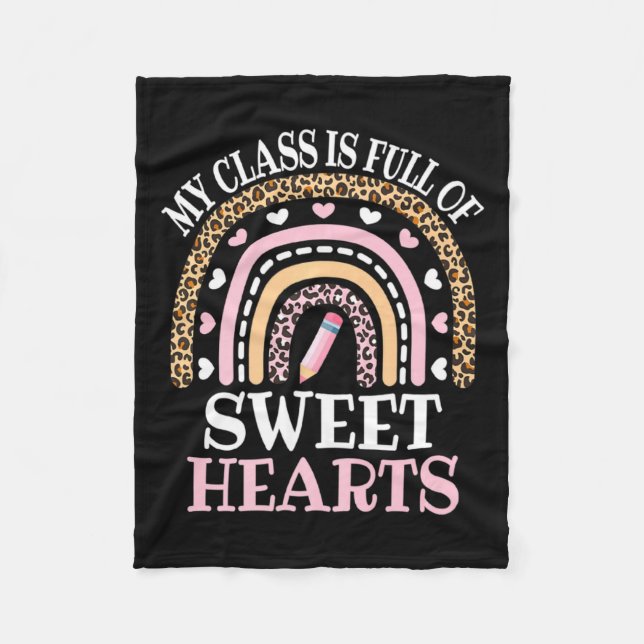 Manta Polar My Cl Is Full Of Sweet Hearts Valentines Day Te  (Anverso)