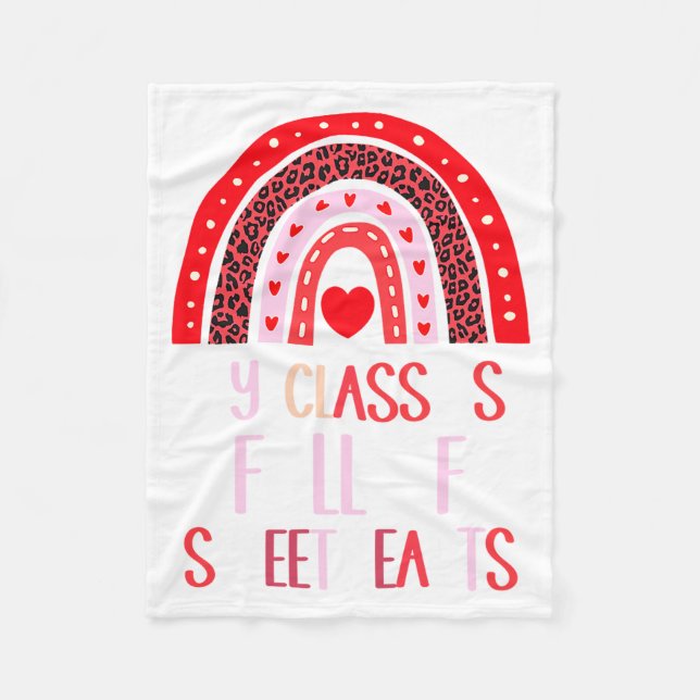 Manta Polar My Cl Is Full Of Sweethearts Teacher Valentines  (Anverso)