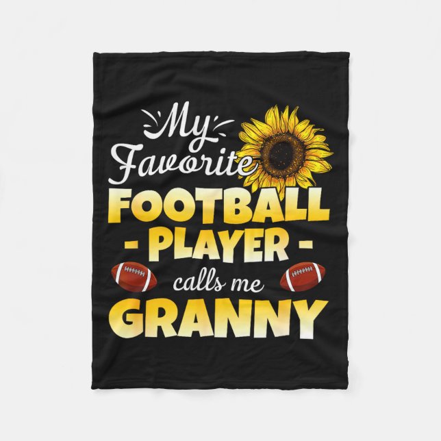 Manta Polar My Favorite Football Player Calls Me Granny  (Anverso)